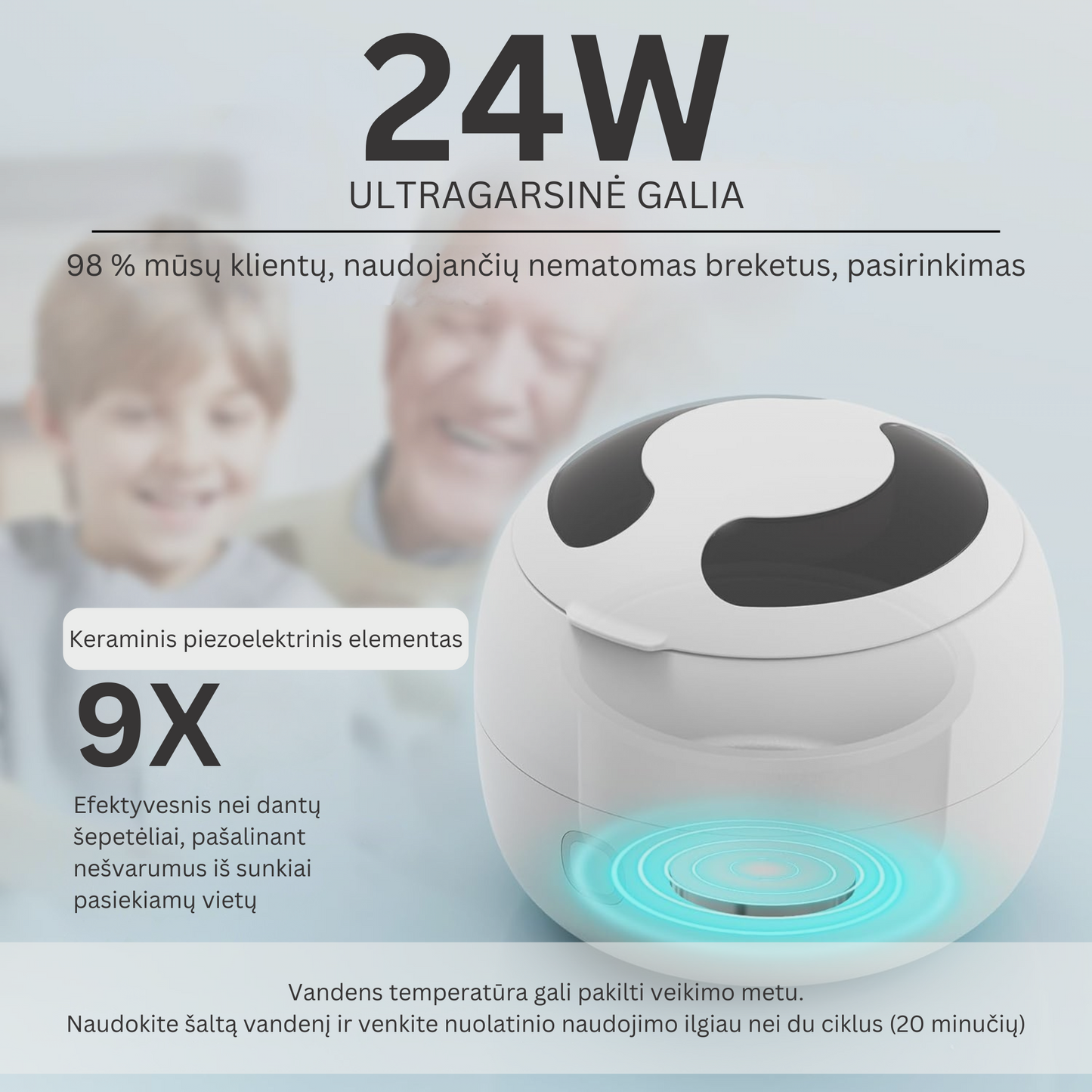 Ultragarsinė reikmenų valymo vonelė