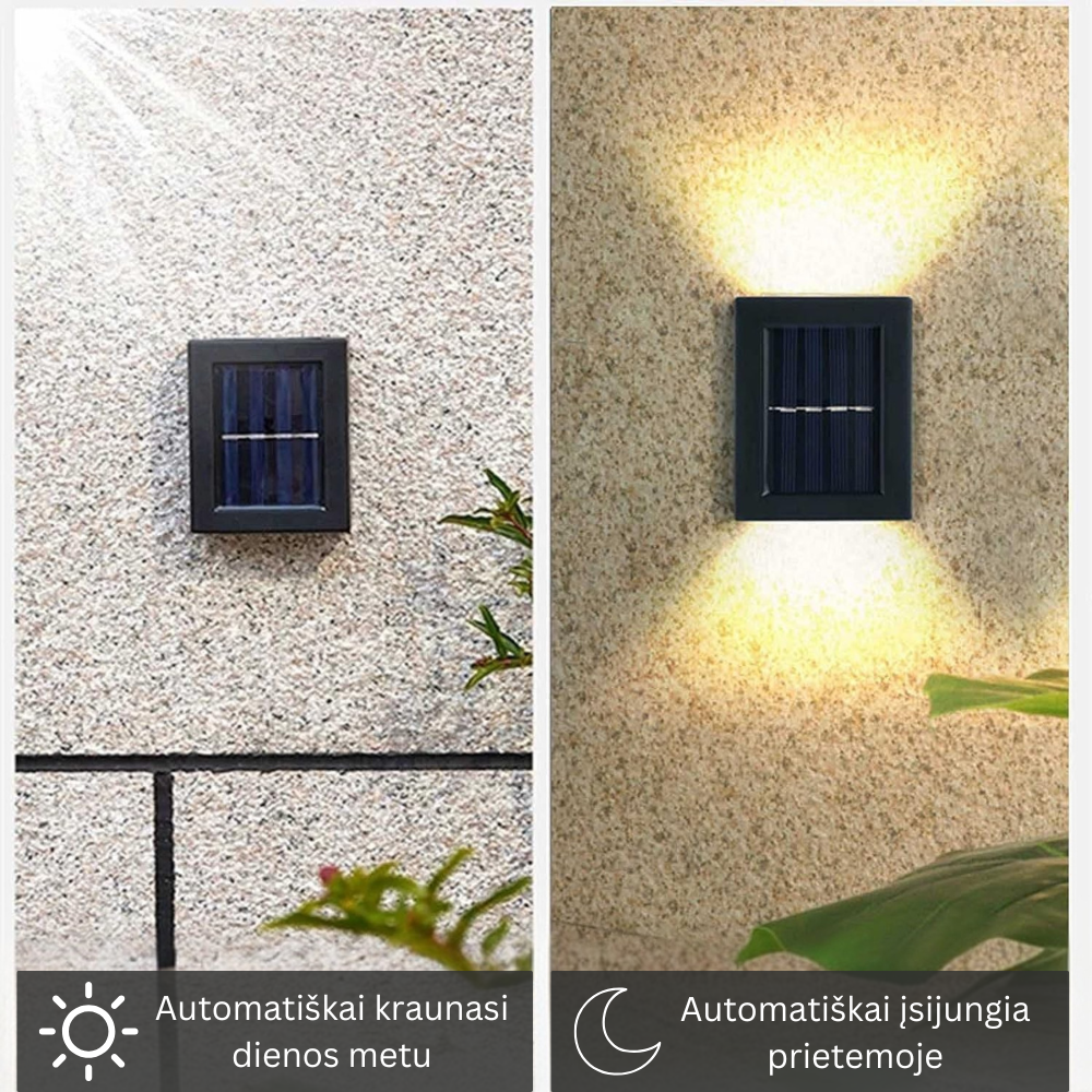 Lauko šviestuvas su saulės baterija, 4 vnt
