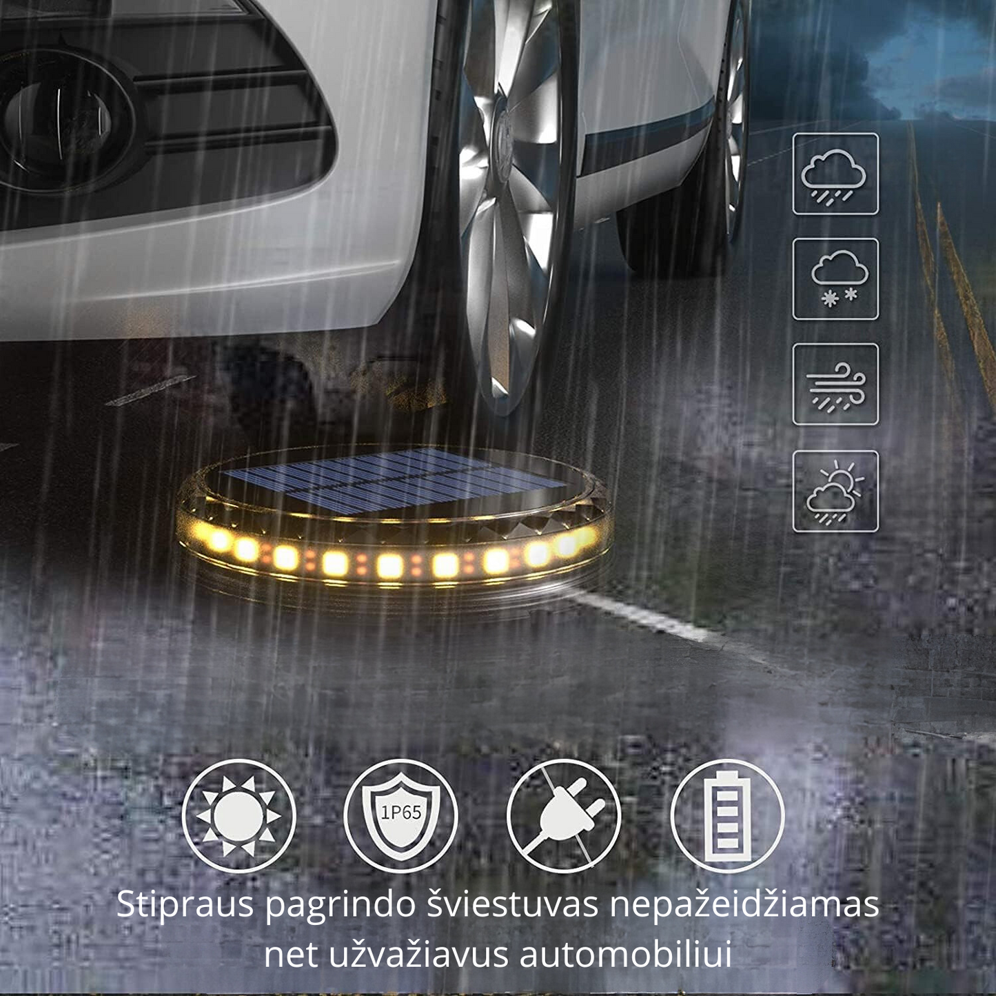 LED sodo šviestuvas, 4 vnt.