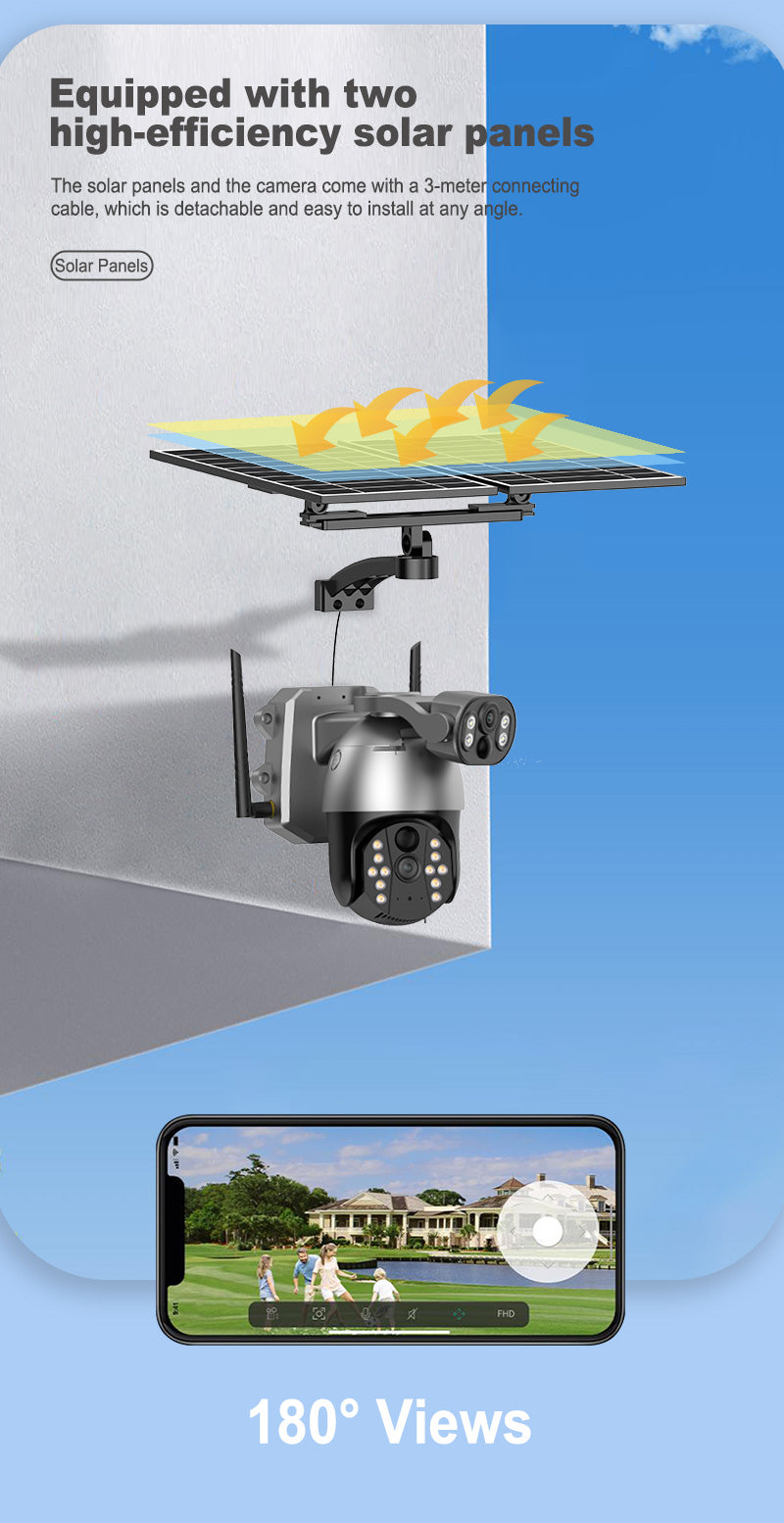 Vaizdo stebėjimo kamera su Sim kortele 4g ir saulės baterija Success x50 Zoom