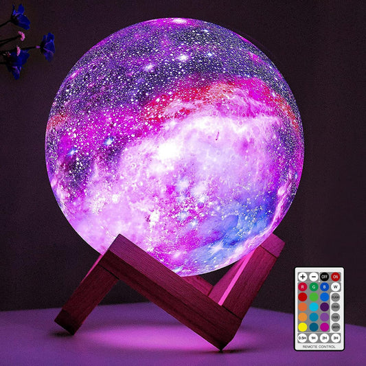 Mėnulio 3D Nakties Lempa Galaxy