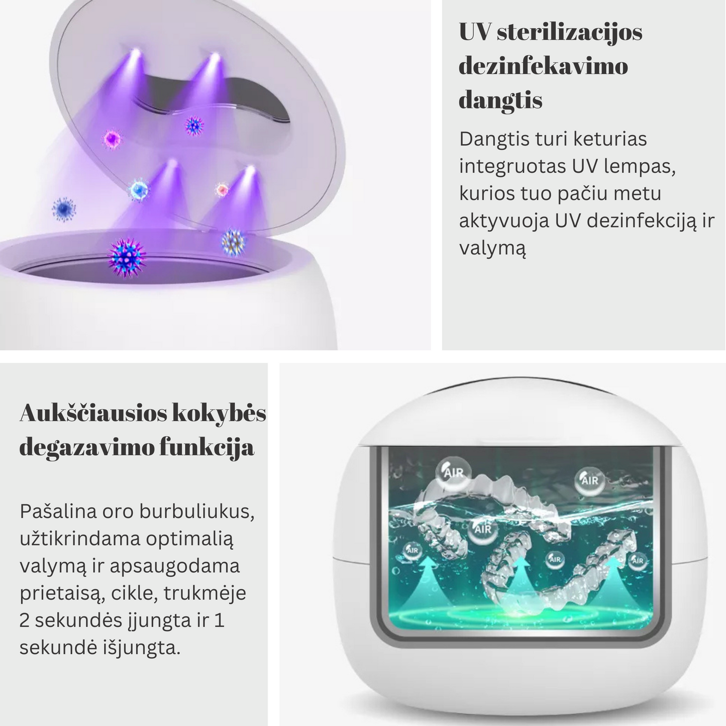 Ultragarsinė reikmenų valymo vonelė