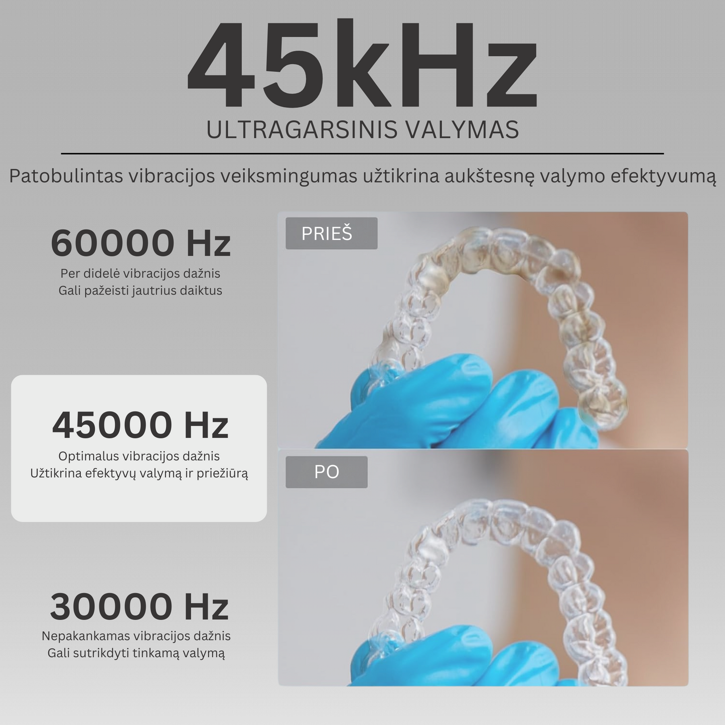 Ultragarsinė reikmenų valymo vonelė