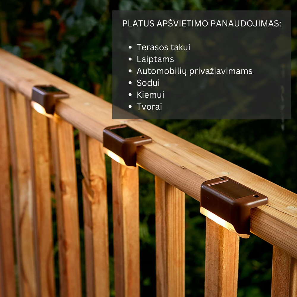 Lauko šviestuvas su saulės baterija, 4 vnt.