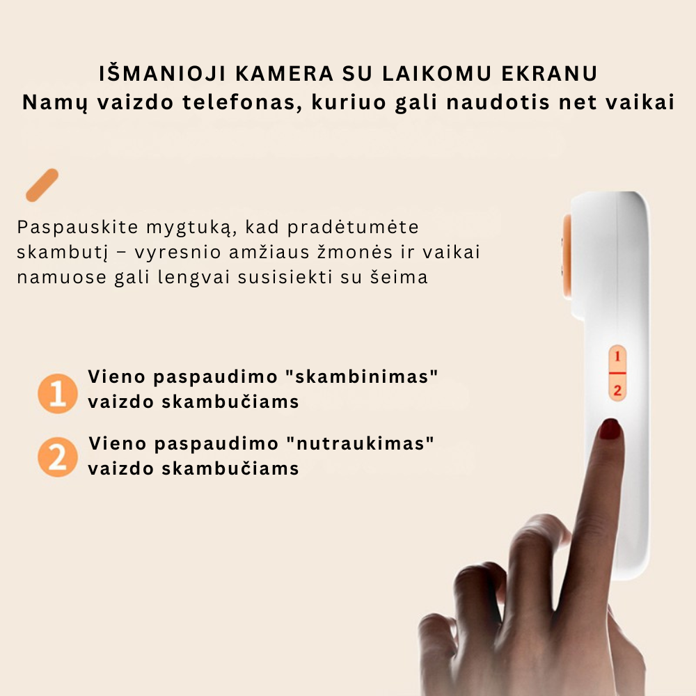 Išmani stebėjimo kamera su įkrovimo stotele