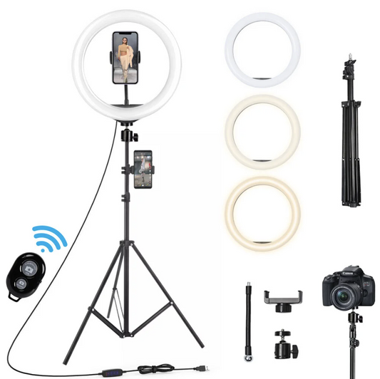 Žiedinė LED lempa Goapa Led Ring light su trikoju stovu 160 cm