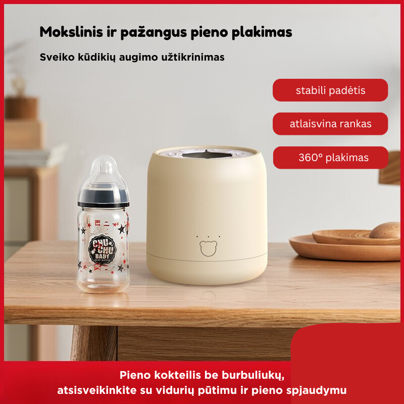 Elektrinis kūdikių pieno mišinukų plakiklis